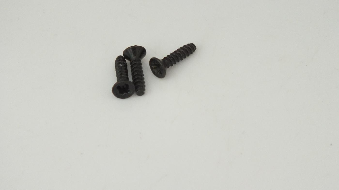 S1166BK HORNBY TRIANG PKT 3 COUNTER SUNK SELF TAPPING SCREWS APPROX 9mm     V2A